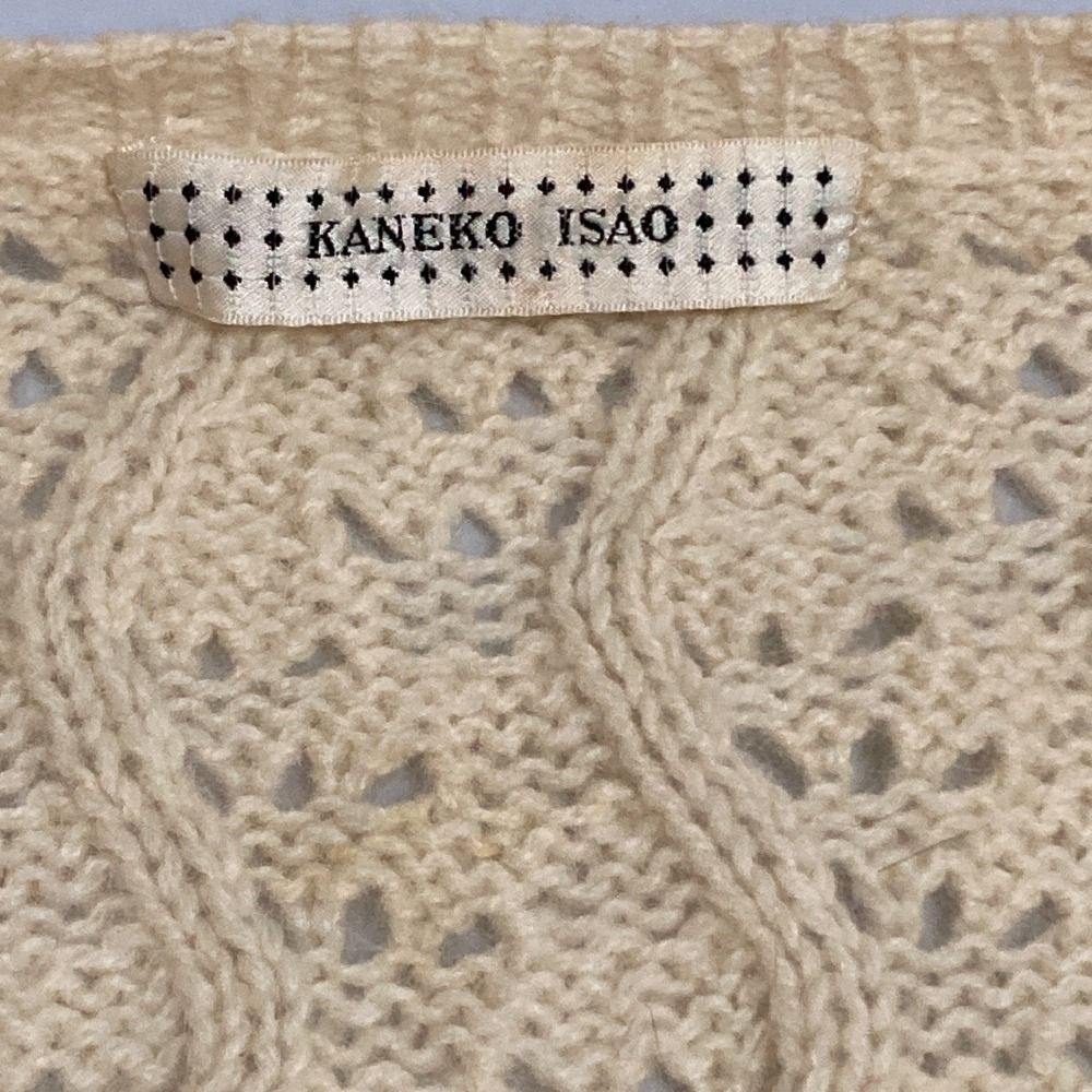 ウール100% KANEKO ISAO 花モチーフ付きゆったりニット　超美品 RACCOON SWEATER 11396 | HYKE (Women