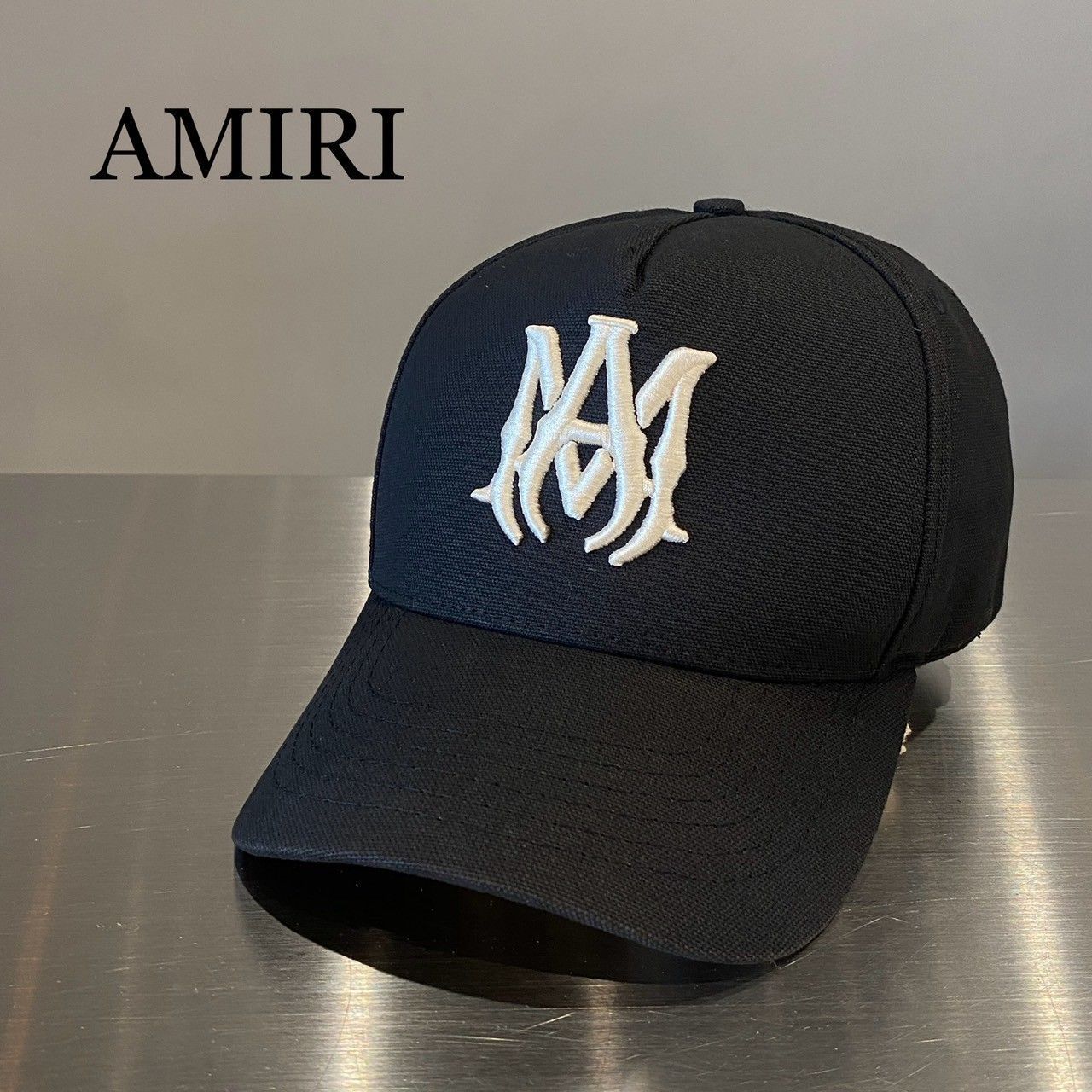 Amiri アミリ ロゴ刺繍 ベースボール キャップ 美品 AMIRI AMIRI(アミリ) 23ss baseball cap ロゴ刺繍ベースボール