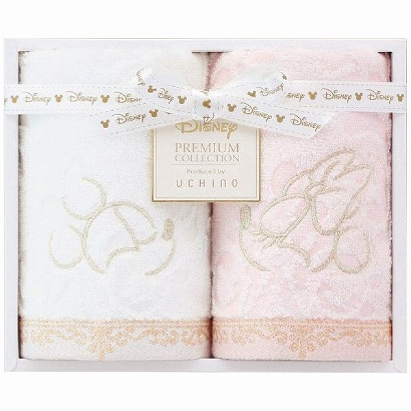 ウォッシュタオル ディズニープレミアム ピンク 2枚セット WG20876(2092-031)