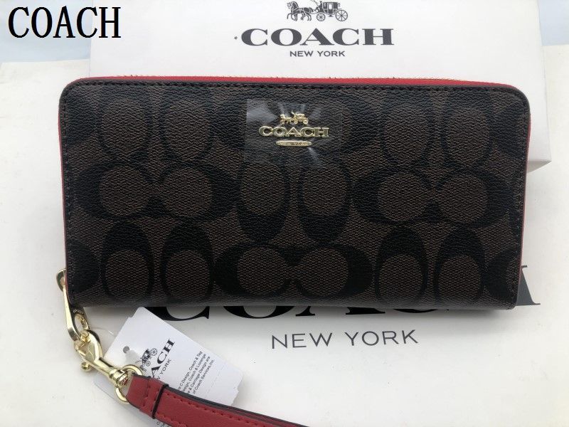 コーチ COACH 長財布 財布  贈り物 シグネチャー アコーディオンラウンドジップウォレット レディース 財布154C C4452新品未使用  E20