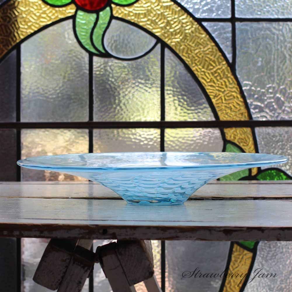 英国　イギリス　アンティーク　小さい　ケーキスタンド　ガラス　プレスガラス　4個 英国 イギリス アンティーク 小さい ケーキスタンド ガラス