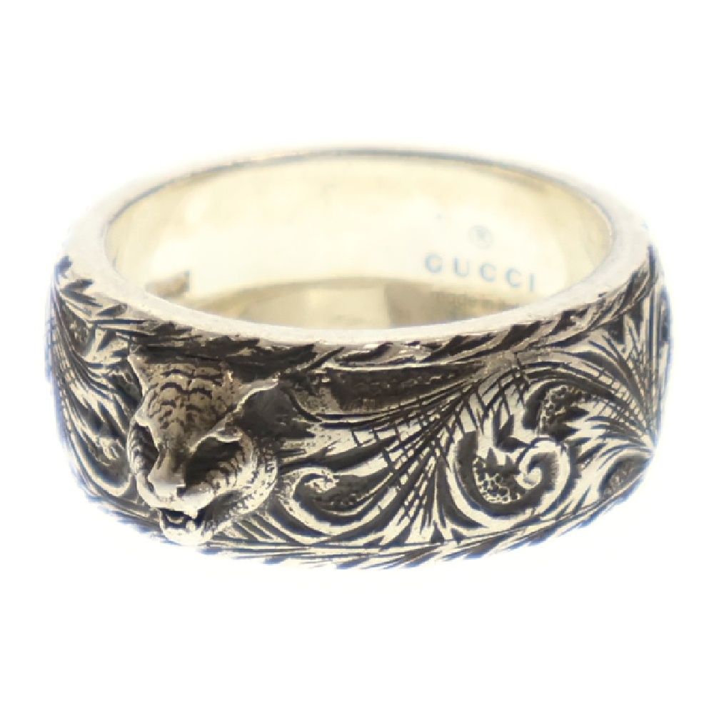 GUCCI　グッチ　キャットヘッド　アラベスク　シルバー　リング　刻印20 GUCCI (グッチ) キャットヘッド アラベスク シルバー リング 20号