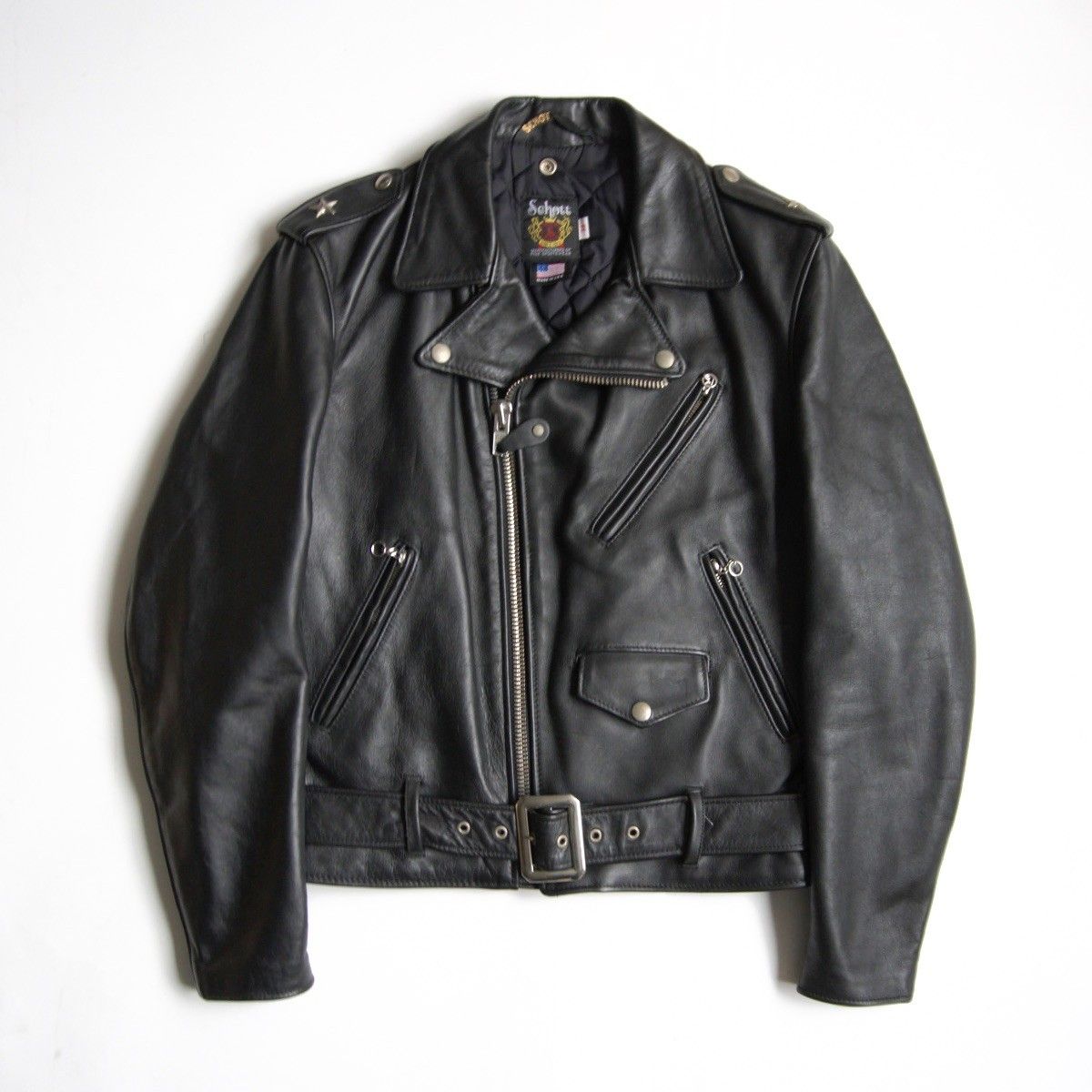 美品】SCHOTT【613US/ワンスター ダブルライダースジャケット】38 USA 