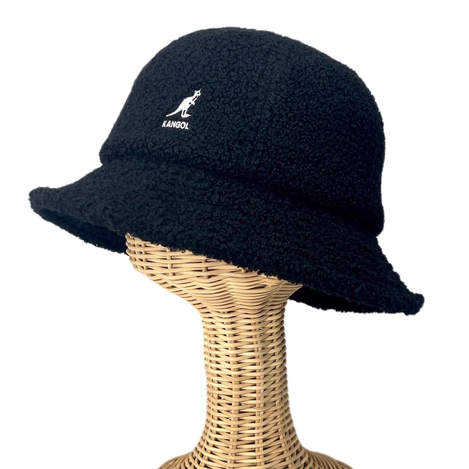 日本未入荷 日本限定モデル KANGOL ボア素材 ベル型 ハット Black M 