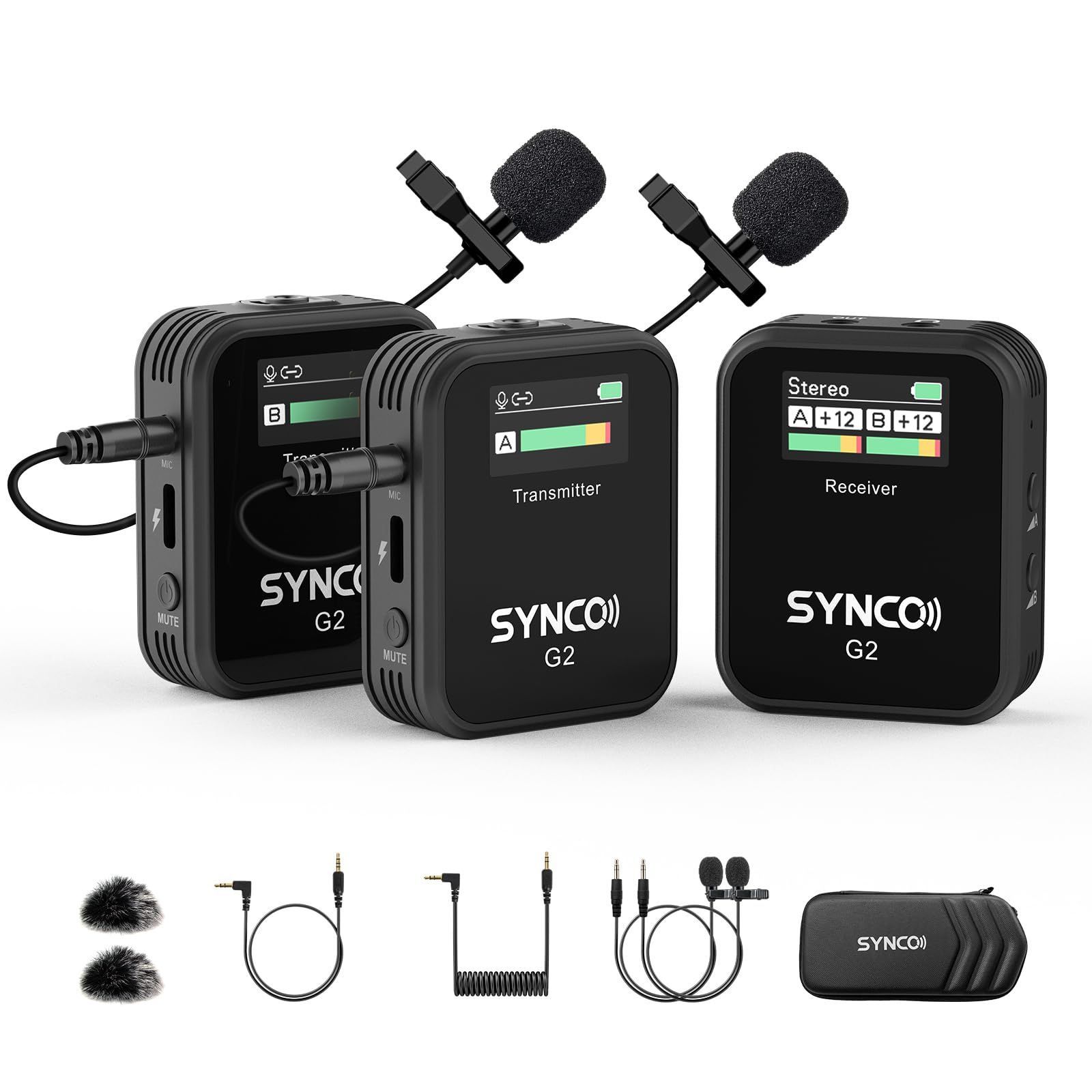 ワイヤレスマイク, SYNCO G2(A2) 送信機2台&受信機1台 操作簡単 音量調整 最大150m距離伝送 動画撮影 オンライン授業講座  一眼レフカメラ、ビデオカメラ、スマホ、アクションカメラ、レコーダーに対応 小型軽量 持ち運び便利, ピンマイク - メルカリ