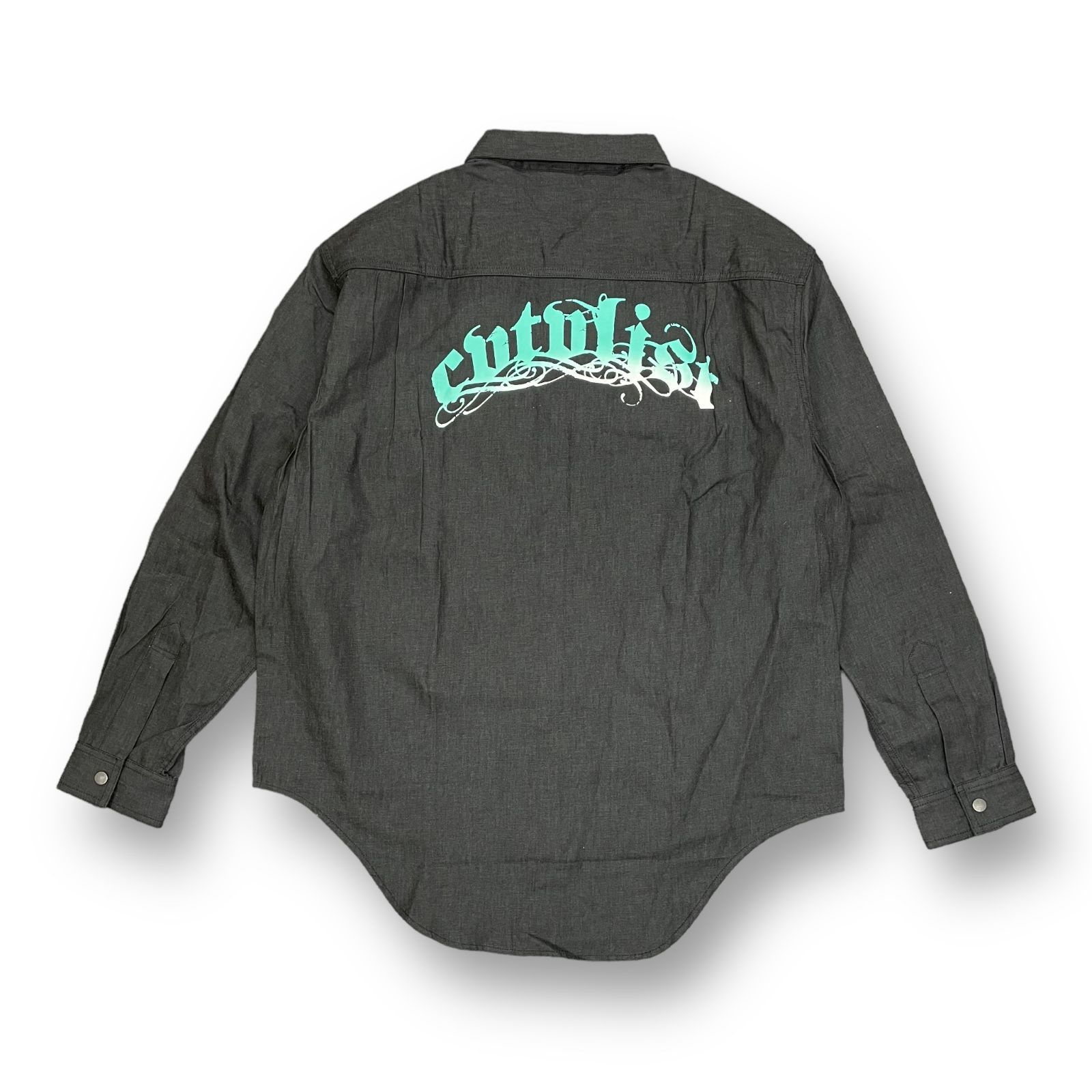 美品 CVTVLIST 23SS バックプリント ロゴ デニムシャツ カタリスト