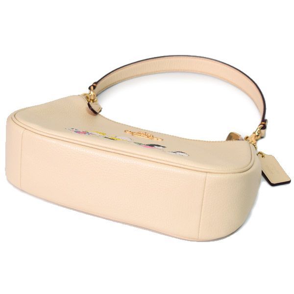 コーチ バッグ スヌーピー COACH ぺブルレザー ピーナッツ