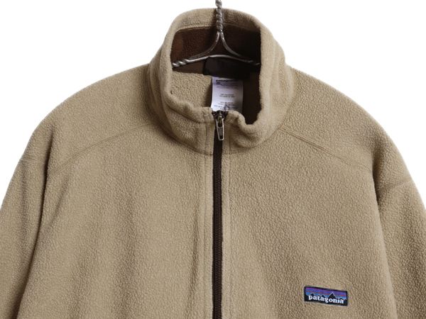 なクーポン配布中! パタゴニア マースピアル シンチラ フリース ジャケット メンズ M 古着 11年製 プルオーバー ブルゾン ハイネック ハーフジップ ベージュ