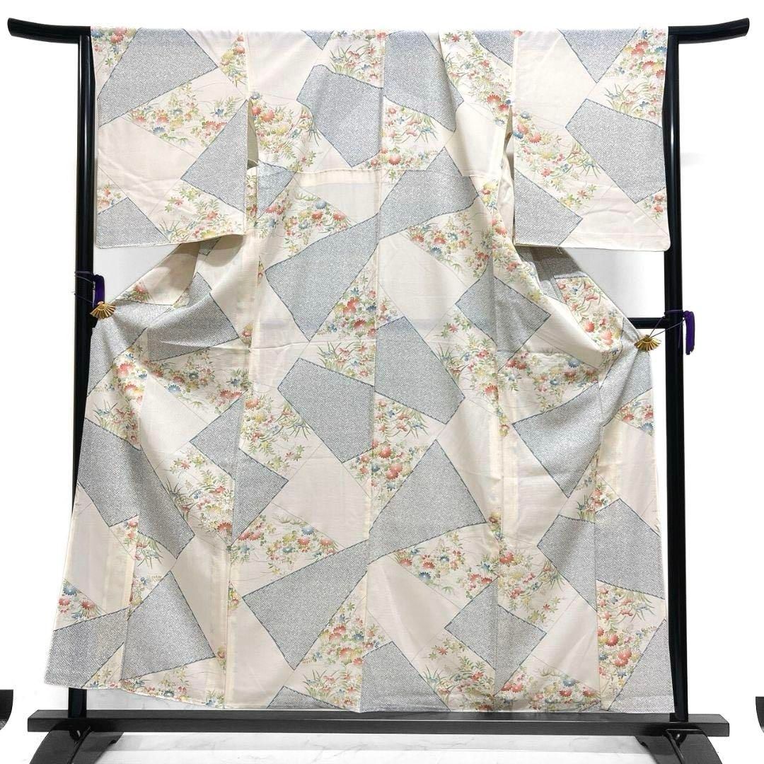 小紋　夏用　絽　菱取　菊花　桔梗　鹿の子　着物　054a p 小紋 夏用 絽 菱取 菊花 桔梗 鹿の子 着物 054a p - メルカリ