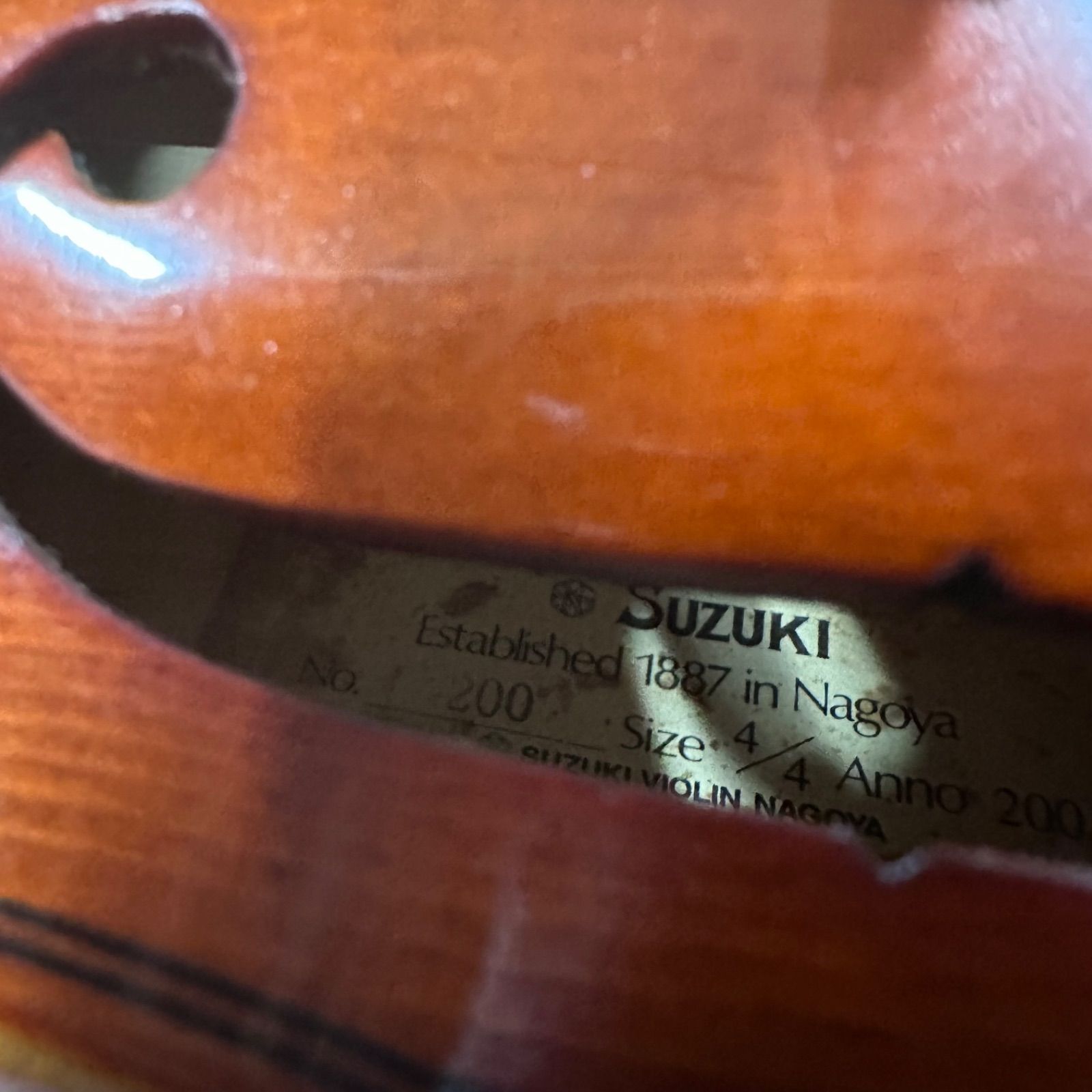 バイオリン No.200 4/4 SUZUKI ANNO2005 格安】Suzuki violin スズキ