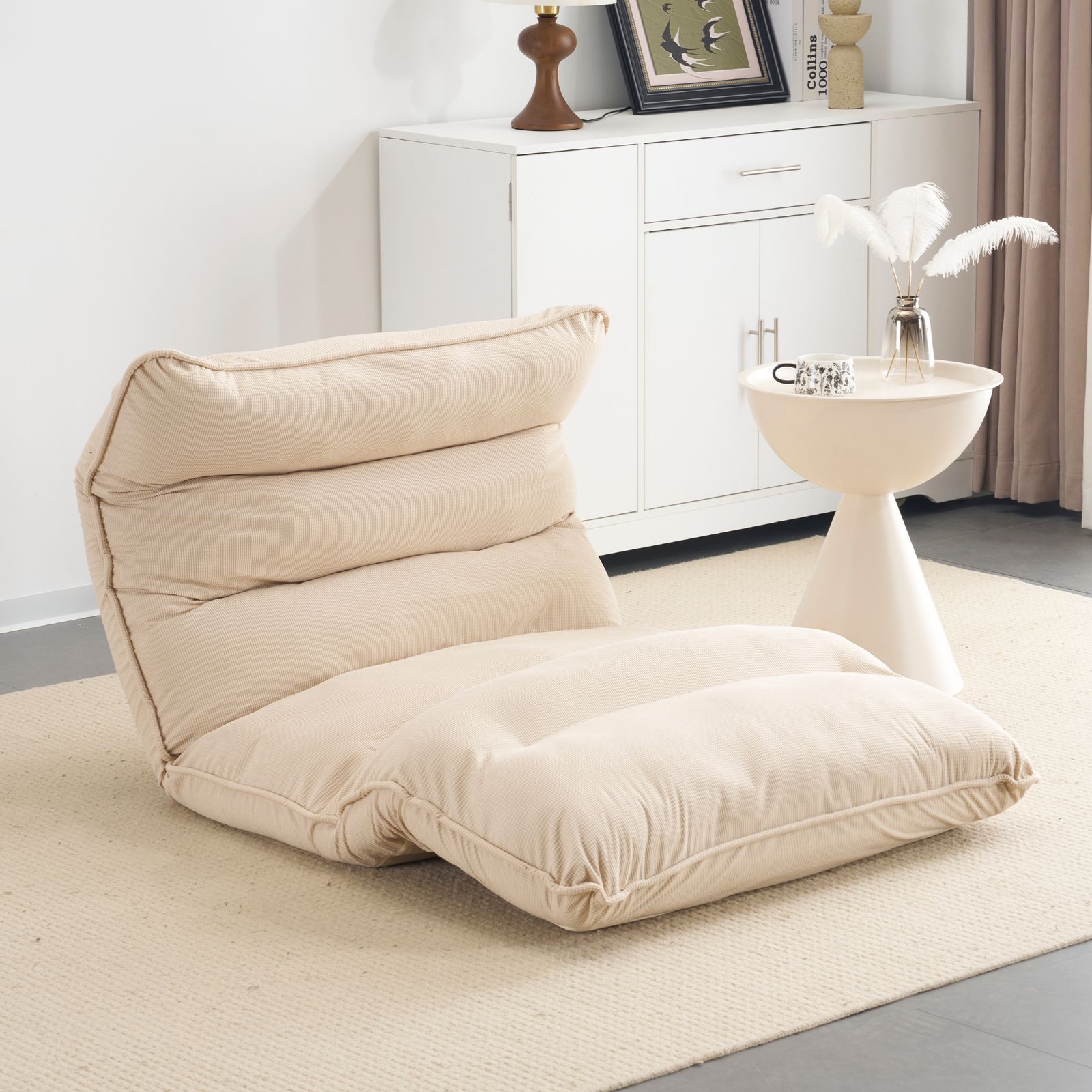 ソファーベッド ソファベッド ローソファー 1人掛け マルチに使える 幅90cm 18段階リクライニング 座椅子 1人掛け ソファ 折りたたみ 折り畳み コンパクト 折りたたみベッド 圧力分散 おしゃれ 完成品 組立て不要 三カ所リクライニング NEXPOTALLINN_EU