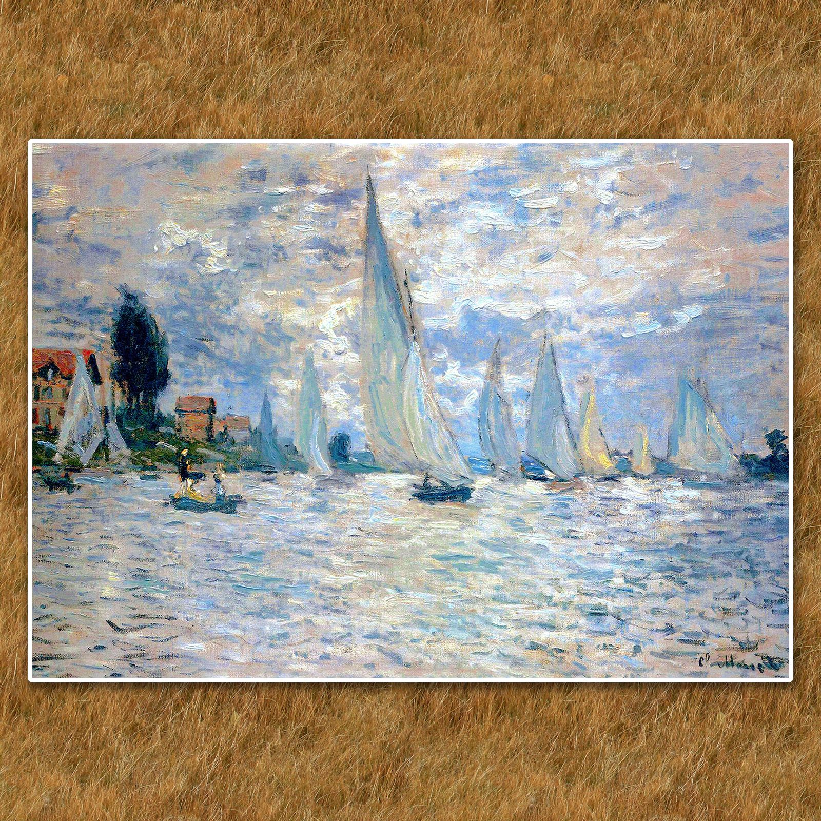 絵画 複製 クロード・モネ アルジャントゥイユのレガッタ 額縁付き インテリア アルジャントゥイユのレガッタ Regatta at Argenteuil. About