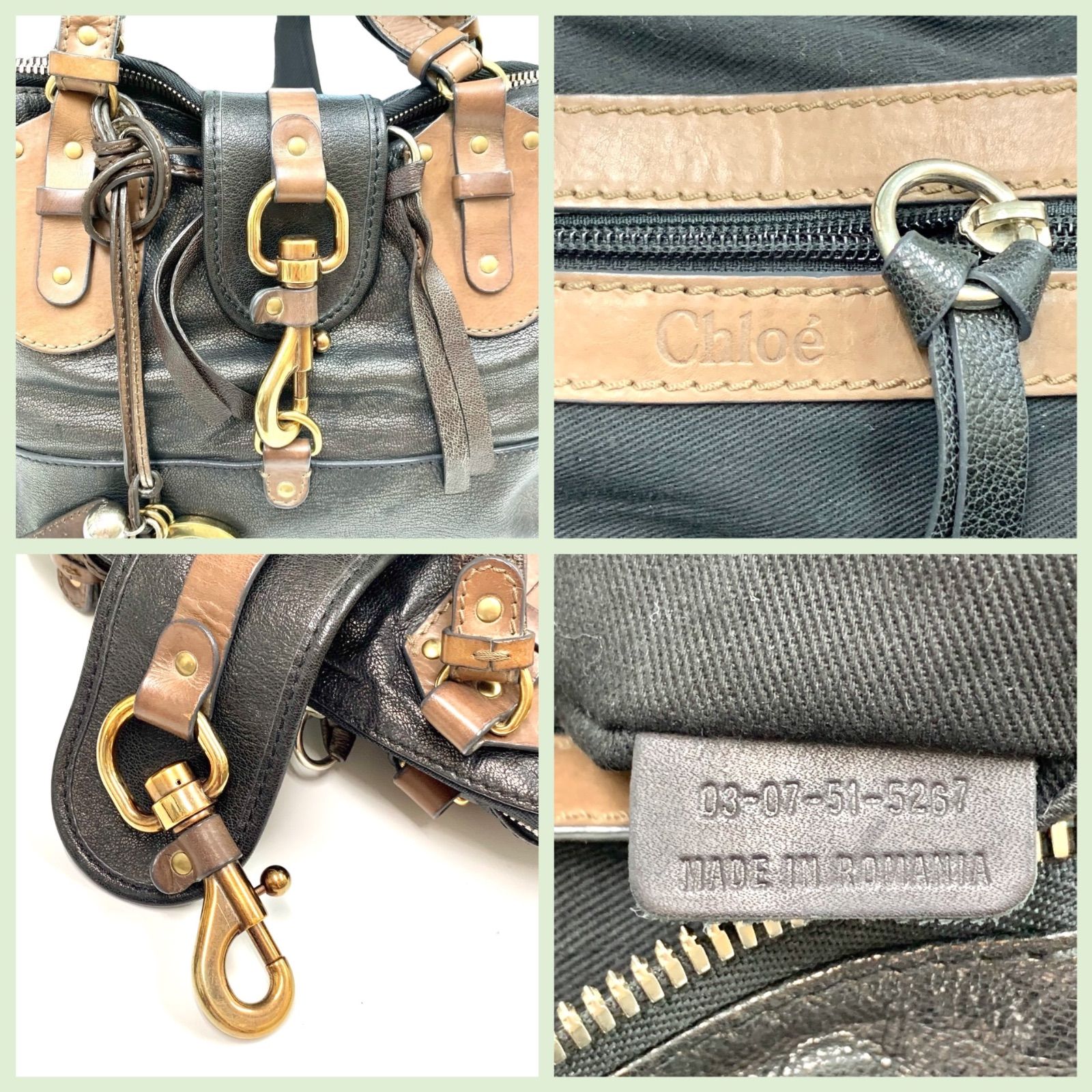 上美品⭐️Chloe クロエ】 Keralaケララ ハンドバッグ レザー ブラック 