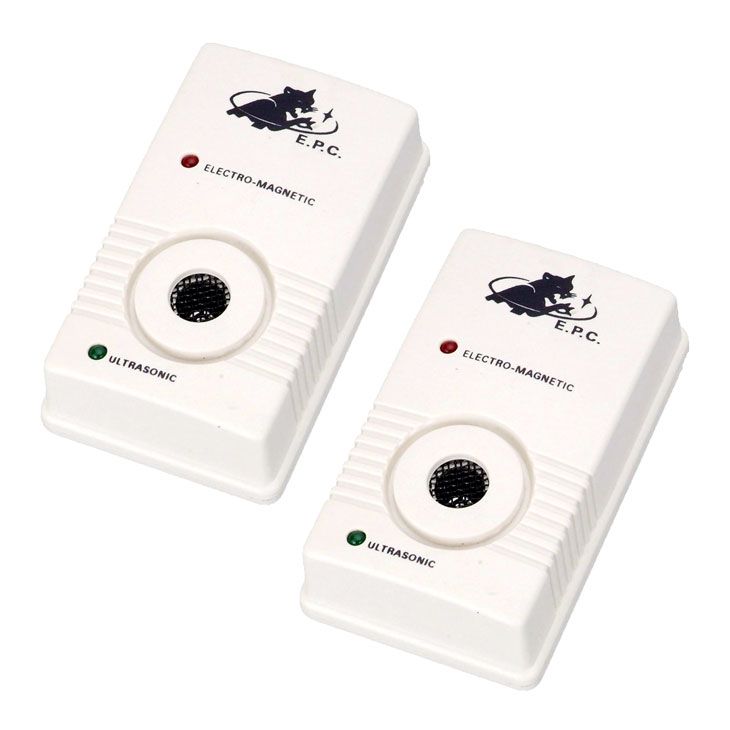 【新品※ショップ出品】ネズミ撃退器 2個組 超音波＆電磁波 屋内 ネズミ 駆除 超音波 よけ コンセント差し込み キッチン 厨房 食料品店 倉庫 忌避 ネズミ除け