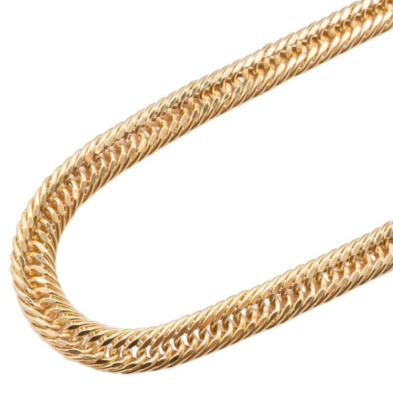 K18 18金 中空喜平ブレスレット 2面カットクワドループル 18cm 2.5g