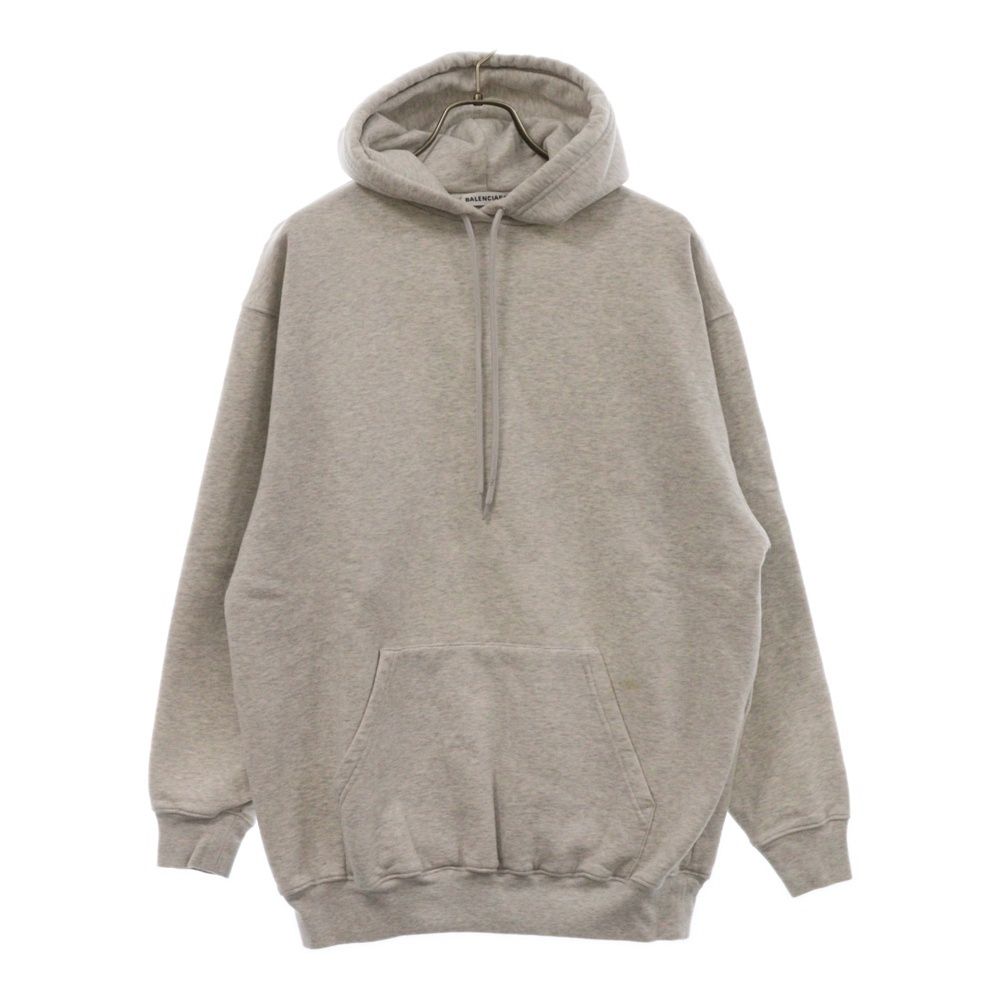 希少【BALENCIAGA】ロゴ入りプルオーバーフーディダークグレー BALENCIAGA バレンシアガ 620973 TMVB1 Logo Embroidery Hoodie