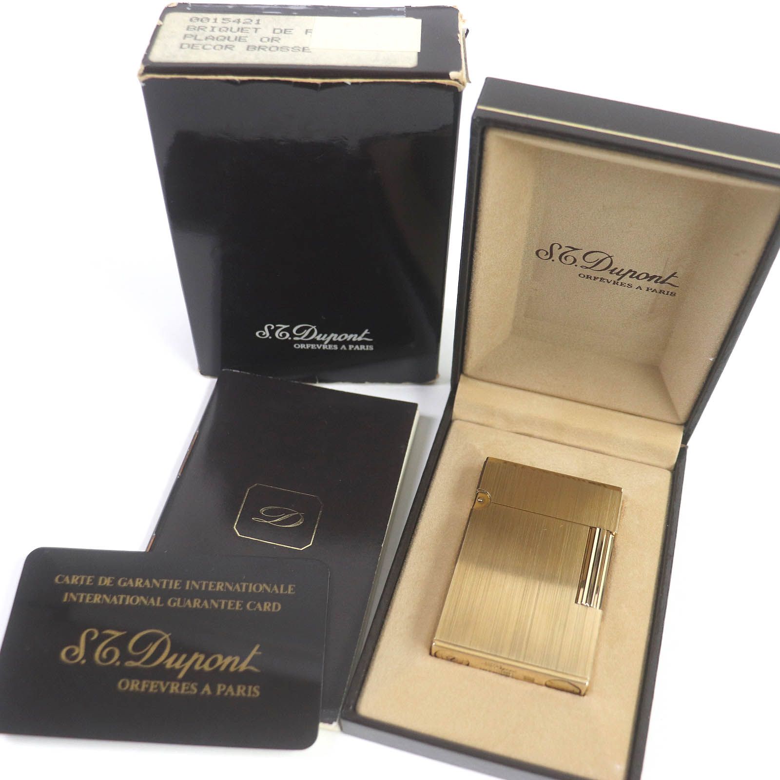 極美品□Dupont デュポン ギャッツビー ストライプ スクエア型  