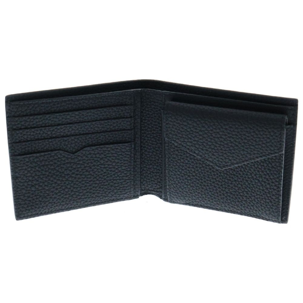 ⭐️新品未使用⭐️　ボナベンチュラ　二つ折り財布　レザーウォレット　ブラック　レザー BONAVENTURA (ボナベンチュラ) 二つ折り財布 黒 シュリンクレザー