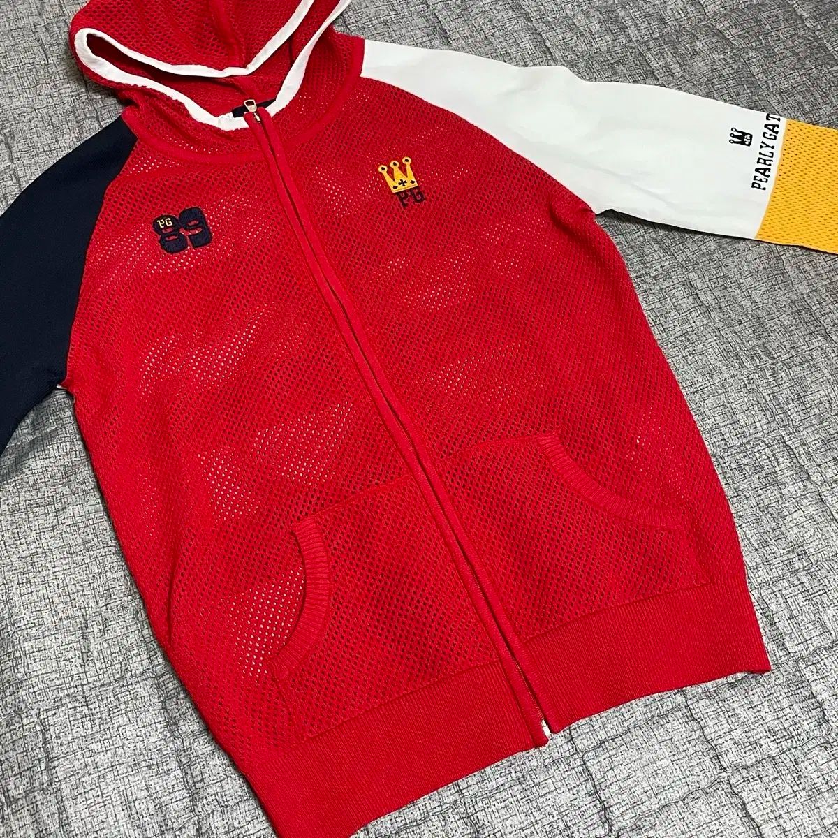 パーリーゲイツ ゴルフウェア メッシュ フードジップアップ