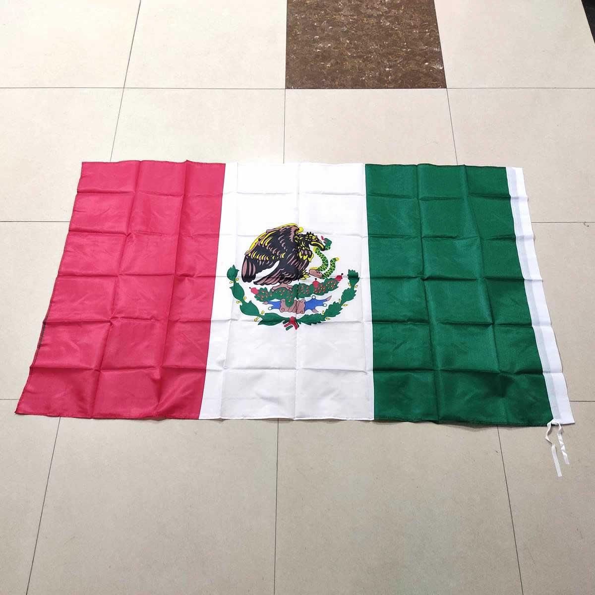 メキシコ国旗 大型フラッグ 150cmX90cm 国章 4号サイズ メキシコ