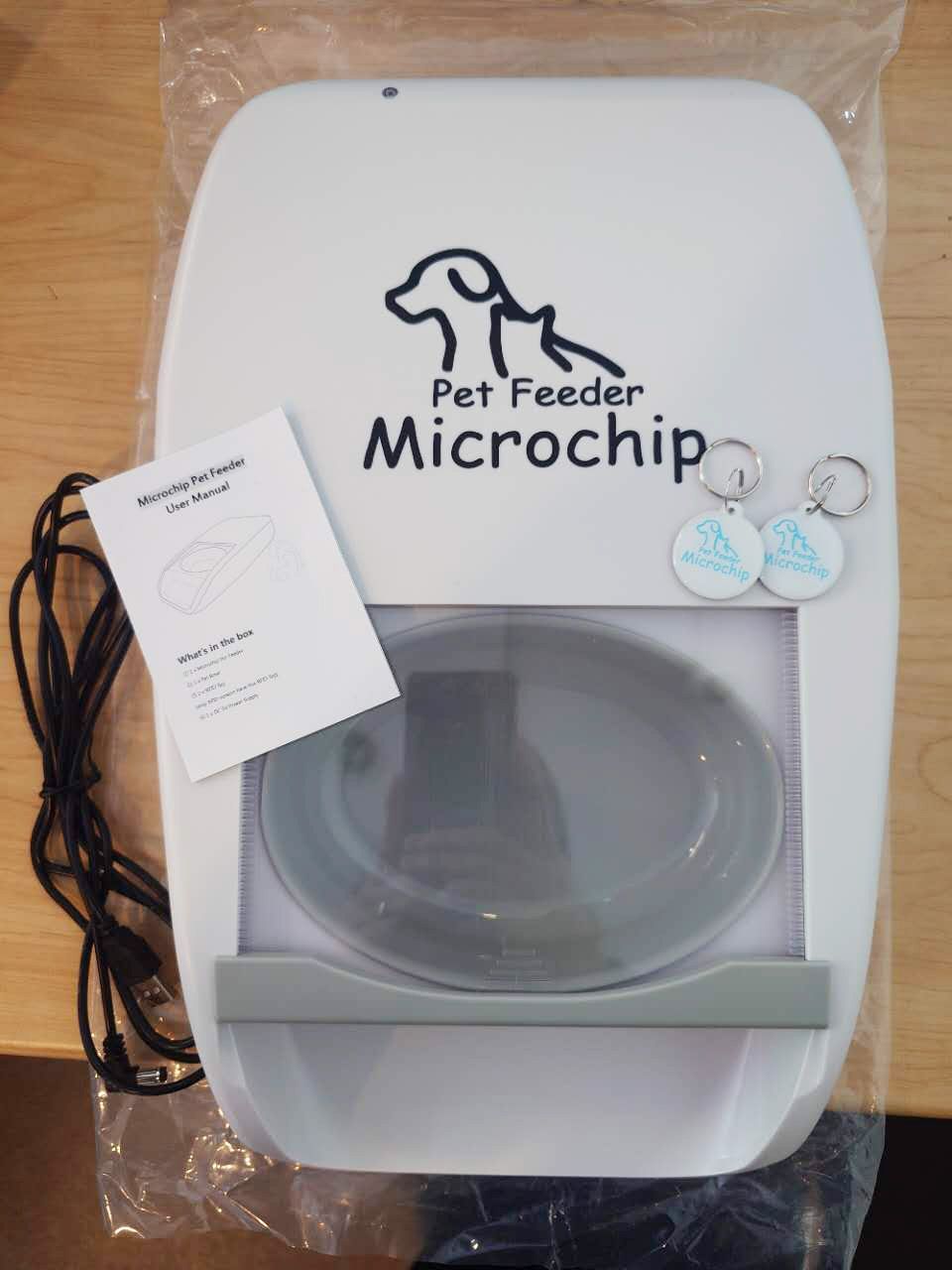 Microchip自動フィーダー マイクロチップ インテリジェント識別 盗難防止 猫 ねこネコ 小型 犬 ペット用品自動給餌器