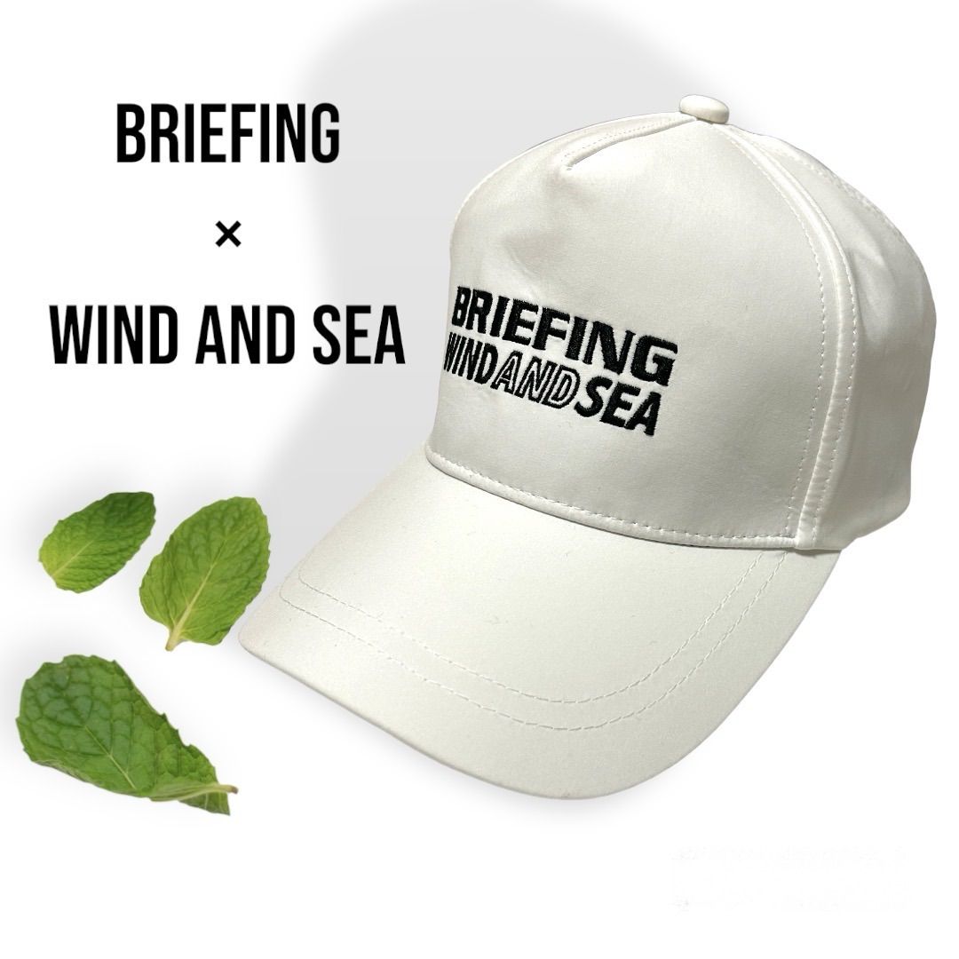 希少】BRIEFING×WIND AND SEA キャップ ブリーフィングゴルフ ウィンダンシー WINDANDSEA メンズ 別注 コラボ 帽子  GOLF ハット 白 ホワイト - メルカリ