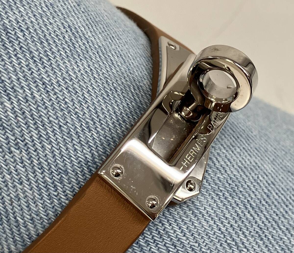 HERMES エルメス カルロッタ サポサンダル ケリーバックル シルバー金具 インディゴ 39 レディース KIN-KAAI_COM