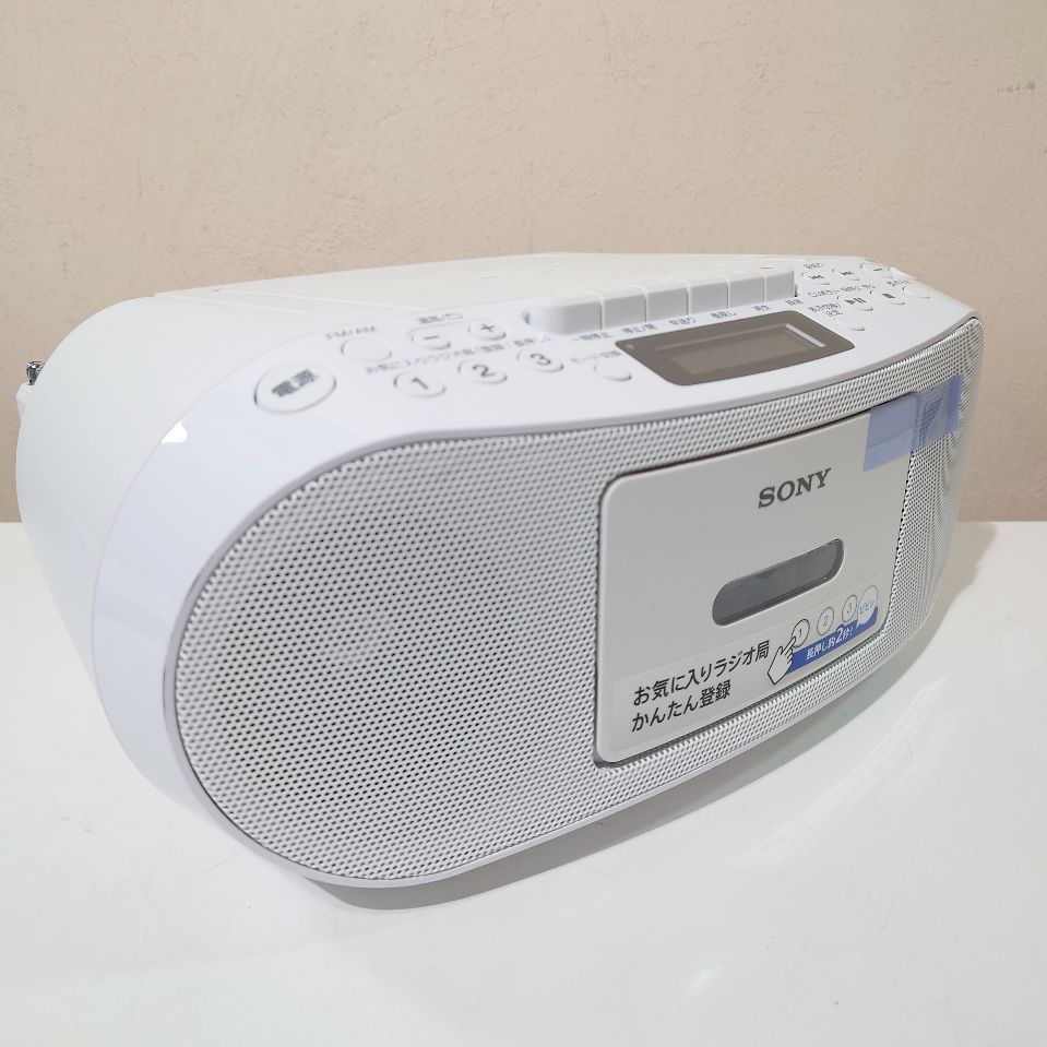 美品】ソニー CD ラジオ カセット ラジカセ ホワイト CFD-S50/W - メルカリ