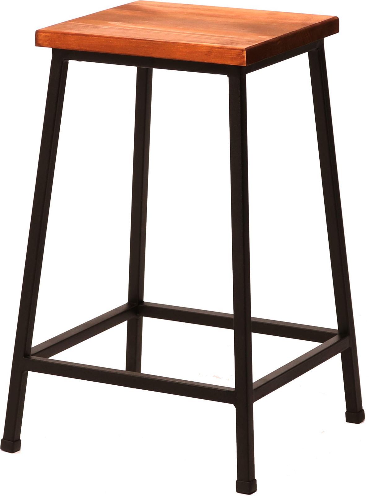 Size 幅32.5cm×奥行30.5cm×高さ49cm ガーデンガーデン アイアン ウッド パイン スツール ロータイプ 幅32.5cm×奥行30.5cm×高さ49cm PST-49