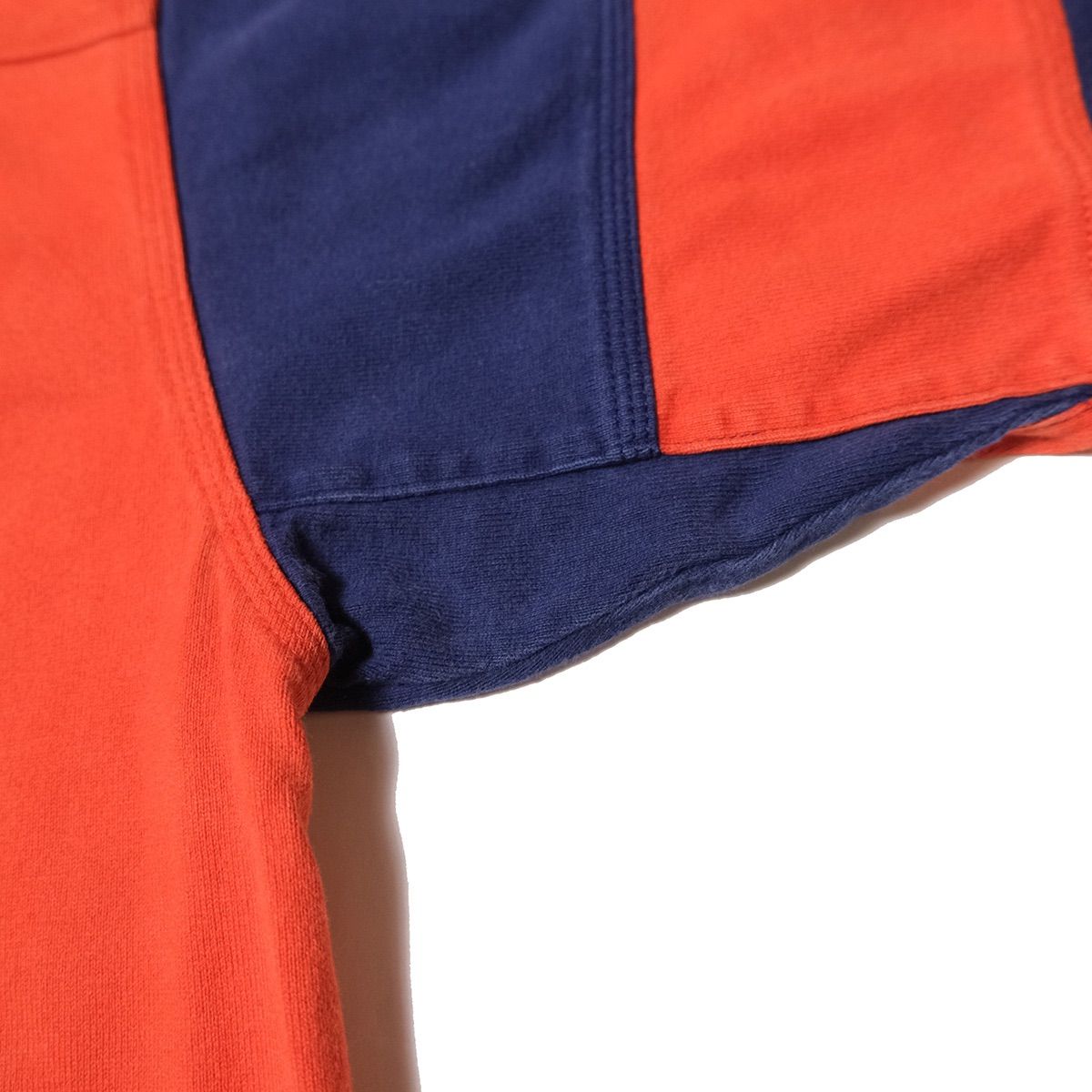 90's J.Peterman Company フットボール Tシャツ (L) オレンジ×青系