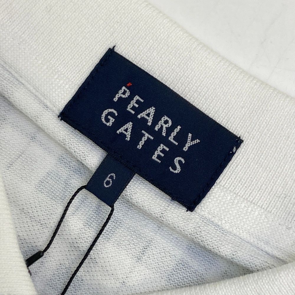 サイズ 6 PEARLY GATES パーリーゲイツ 半袖ポロシャツ ロゴプリント チェック柄 ホワイト系 240101530514 ゴルフウェア メンズ ストスト WWW_OLIVIERBERNSTEIN_COM