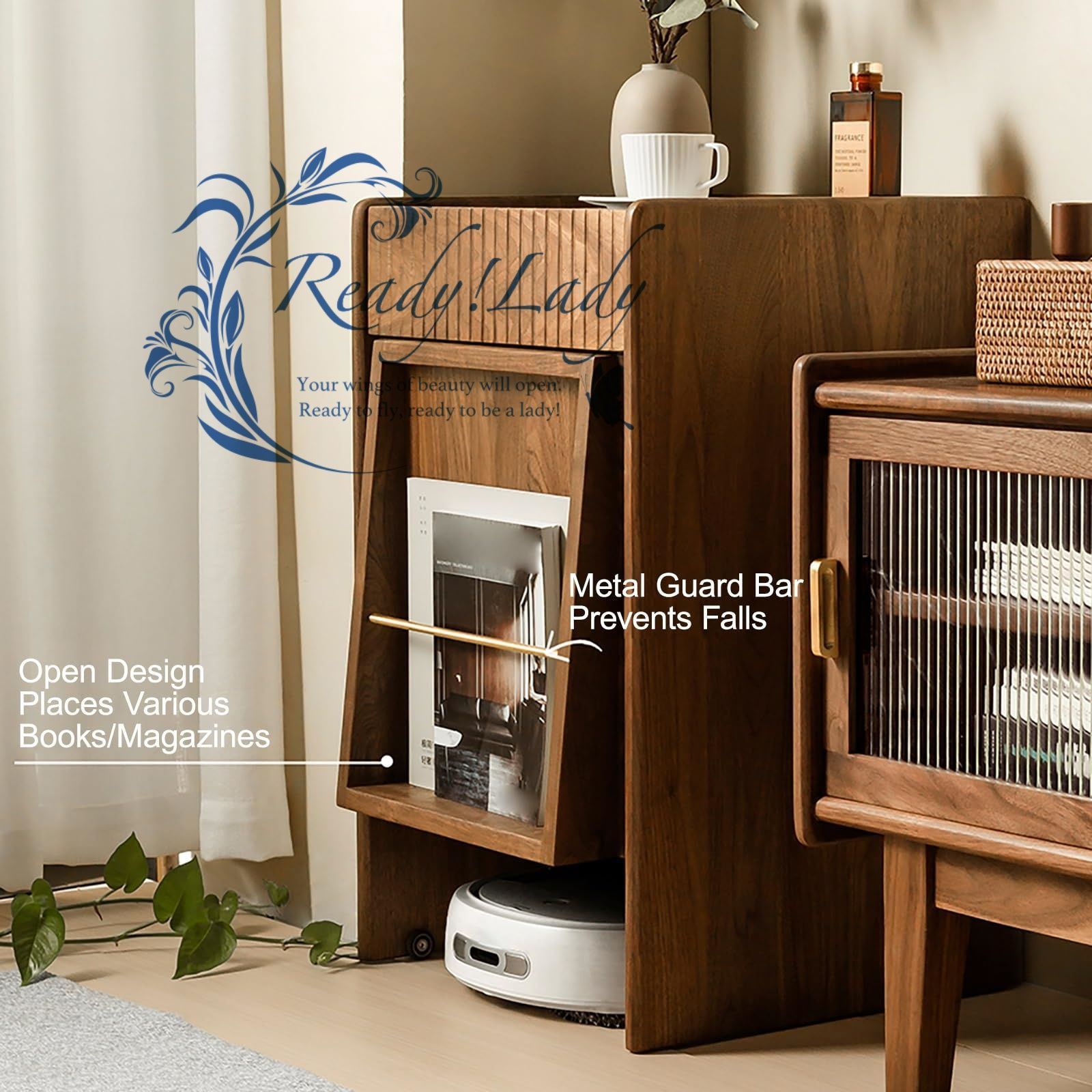 ロボット掃除機 収納ボックス 収納家具 バスルーム用小型サイドテーブル 水槽スタンド 省スペース 収納ベッドサイドテーブル MARWIL-DEMENAGEMENTS_CH