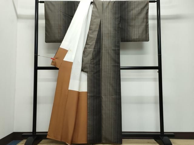 平和屋着物□極上 国指定重要無形文化財 本場久米島紬 手織 逸品