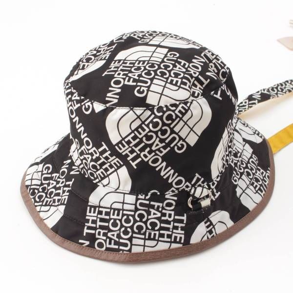 グッチ ノースフェイス 652942 バケットハット ブラウン ナイロン