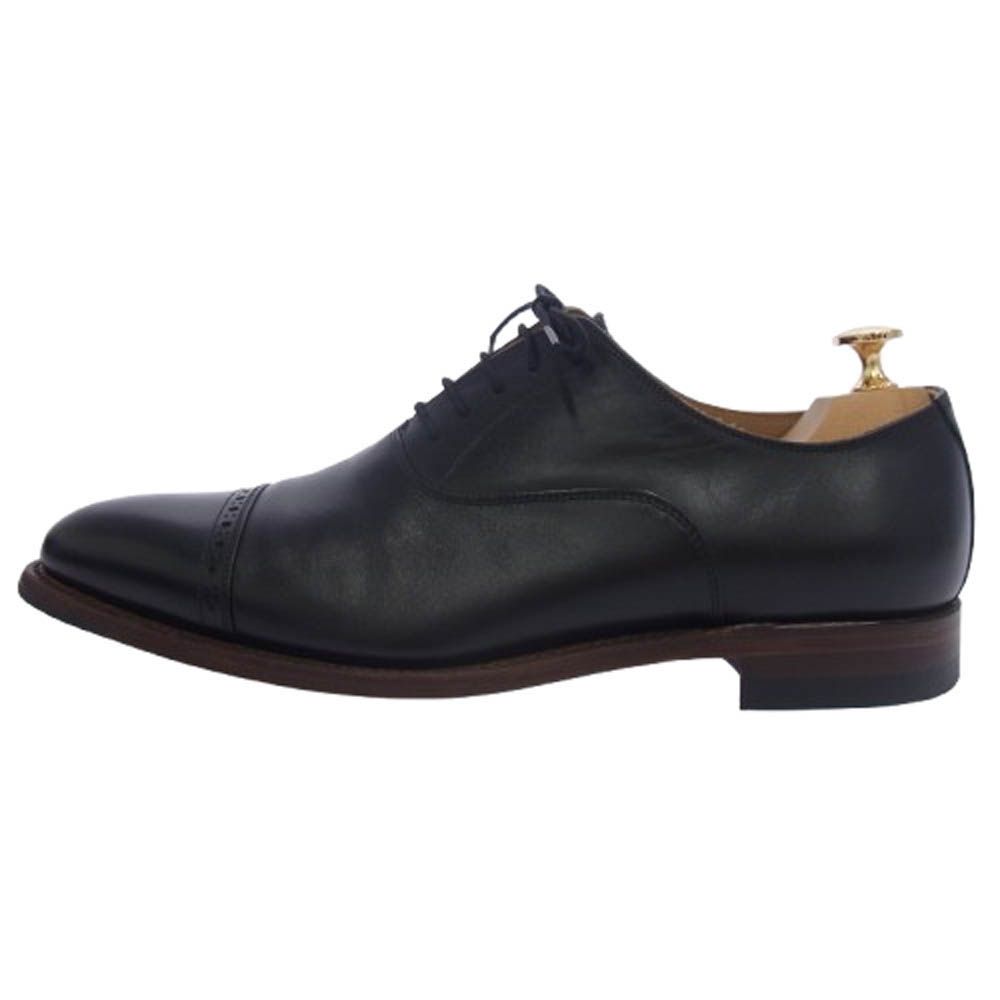 SCOTCH GRAIN スコッチグレイン F-746 パンチドキャップトゥ ストレートチップ レザー ブラック系 25 cm