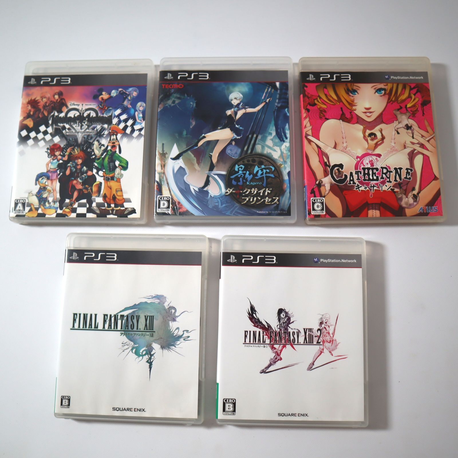 中古 PS3ソフト5本セット キングダムハーツ FF13 キャサリン 影