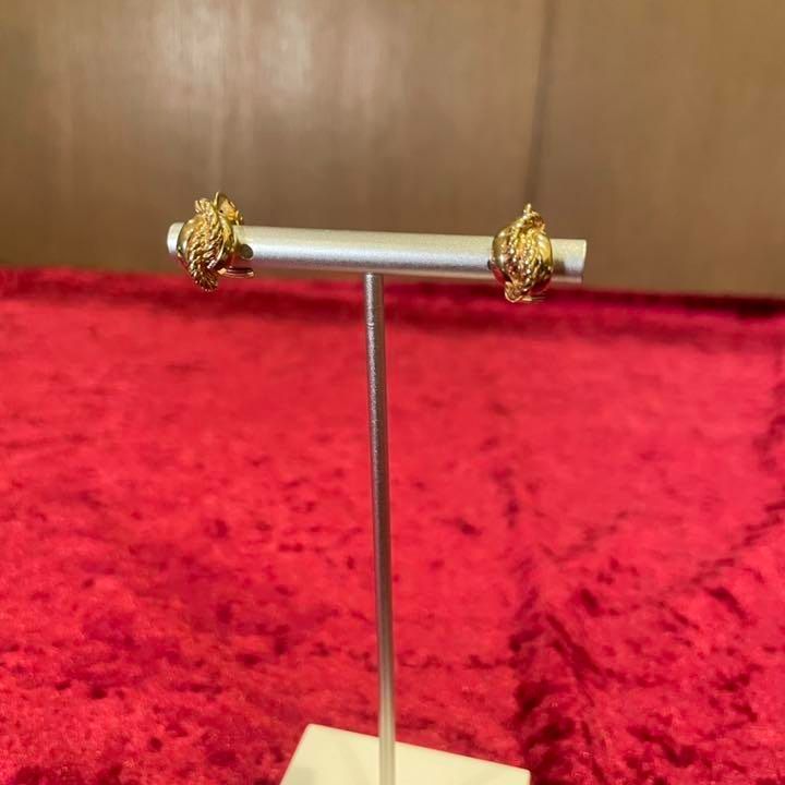 Dior クリスチャンディオール 編み込み金具 イヤリング アクセサリー