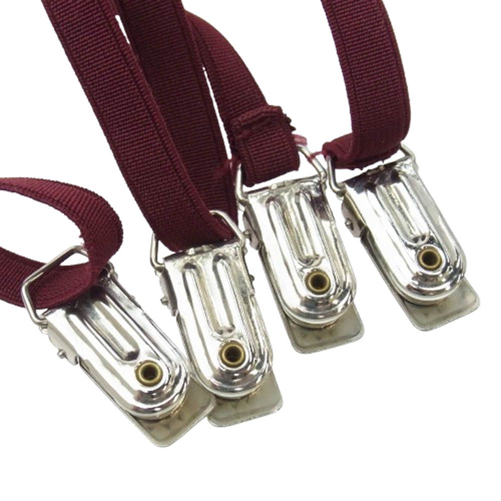 サスペンダー レッド系