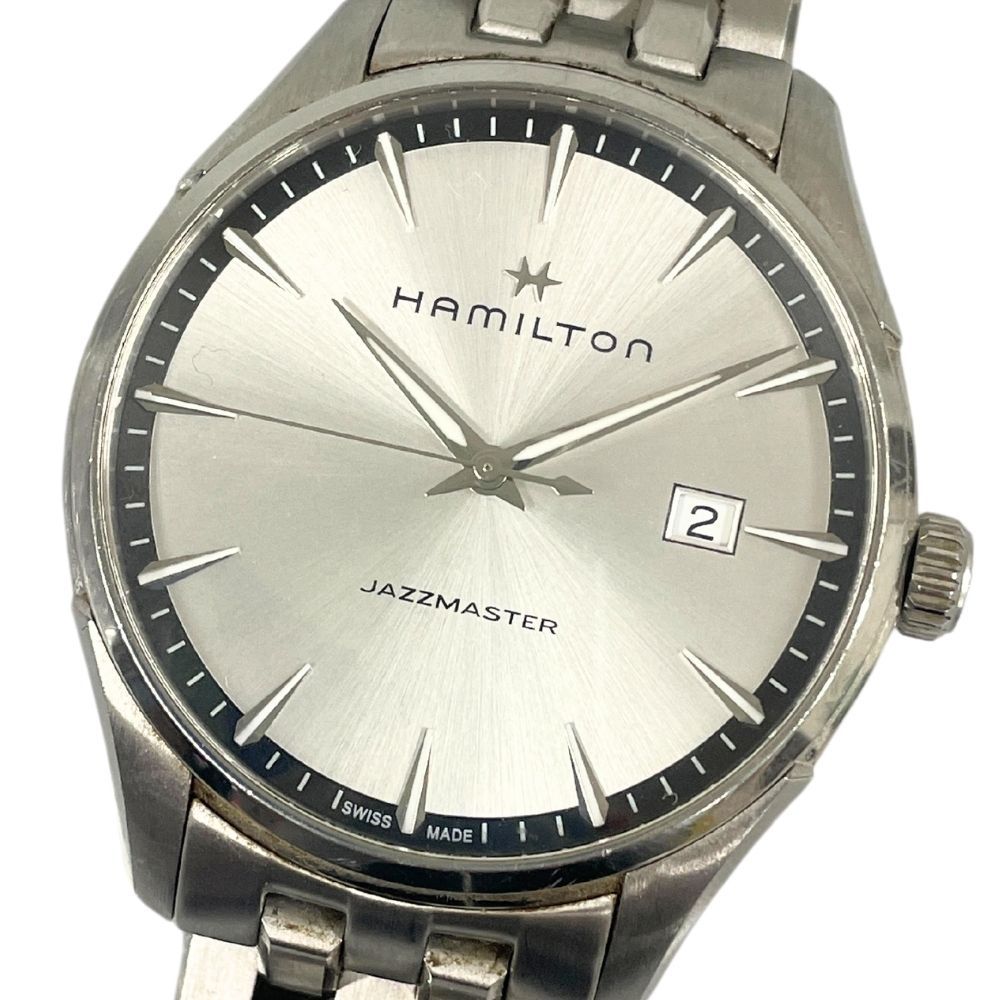 【美品】Hamilton ジャズマスター H324510 デイト シルバー文字盤 HAMILTON ☆美品【HAMILTON】ハミルトン ジャズマスター デイト