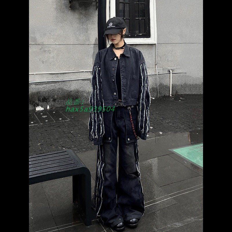 デニムジャケット韓国ファッ