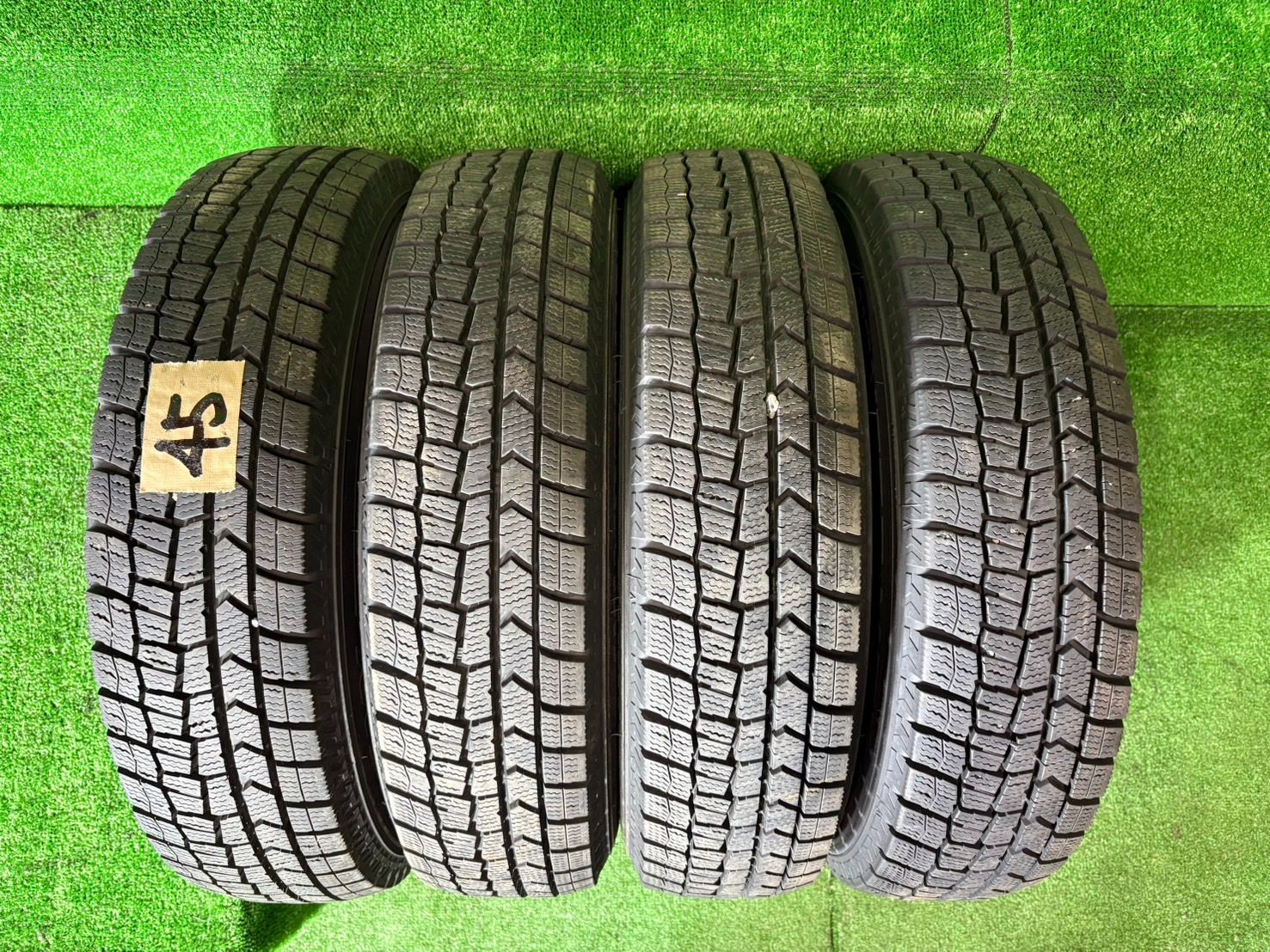 DUNLOP WINTER MAXX WM02 155 80R13 79Q スタッドレスタイヤ 4本セット 製 残溝約7.7mm FFCRYSTALESIA_COM