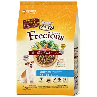 ユニ チャーム グラン デリ フレシャス アダルト成犬用 低脂肪設計 チキン-ビーフ入り 3kg 500g×6袋 ×4袋