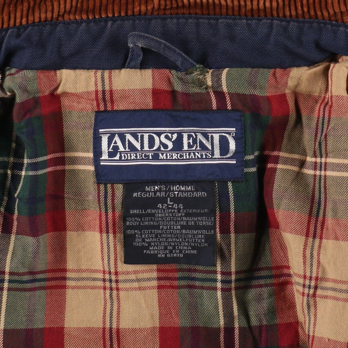 ランズエンド LANDS' END ダック ハンティングジャケット　古着 古着 80～90年代 ランズエンド LANDS END ダック ハンティング