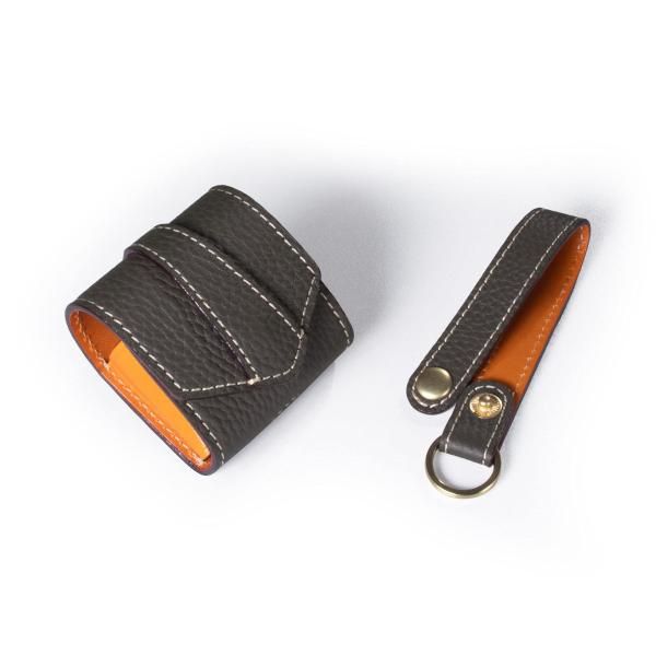 AirPods ケース シュリンクレザー ポップ エアーポッズ レザー カバー 充電 AP-OliveGray