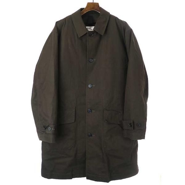 MHL.エムエイチエル20AWPROOFEDCOTTONNYLONTWILLライナー付きステン