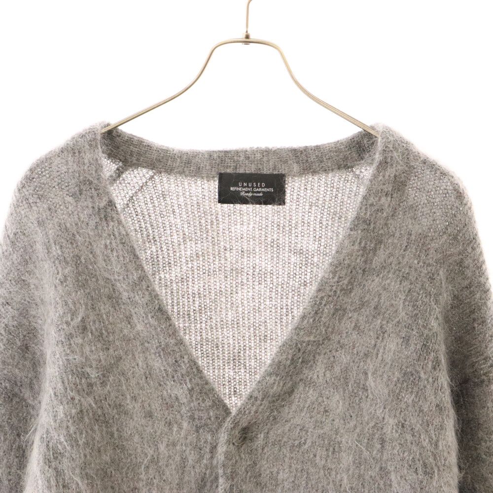 UNUSED モヘアカーディガン　60s グレー　ノームコア　US2271 22AW UNUSED アンユーズド US2271 モヘア カーディガン グレー