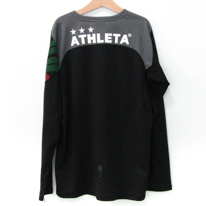 アスレタ 長袖Ｔシャツ トップス プラクティスシャツ サッカー スポーツウエア キッズ 男の子用 160サイズ ブラック ATHLETA 【中古】