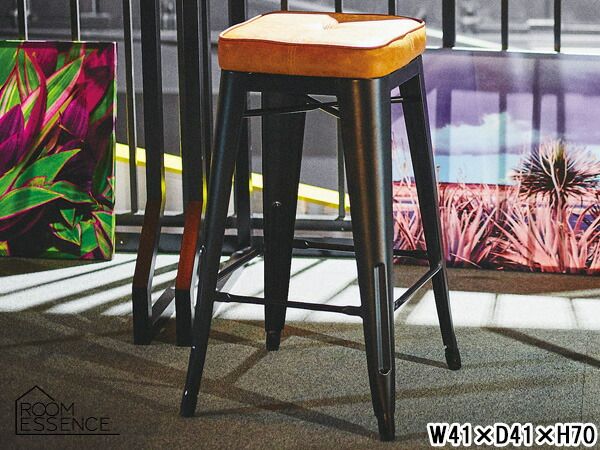 東谷 ハイスツール キャメル W41×D41×H70 PC-252CA 腰掛 重ね 収納可 省