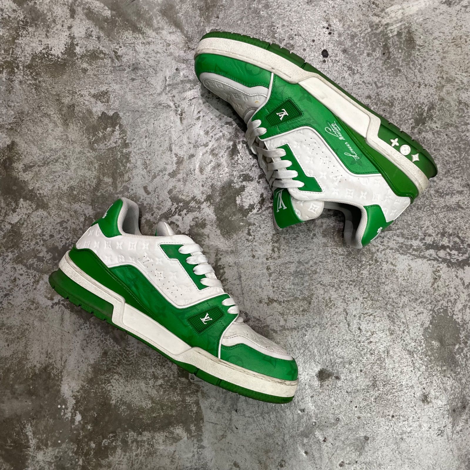レディース新色*LV*Trainer スニーカー モノグラムカーキ LOUIS VUITTON モノグラム LVトレーナー スニーカー 0272 ルイ