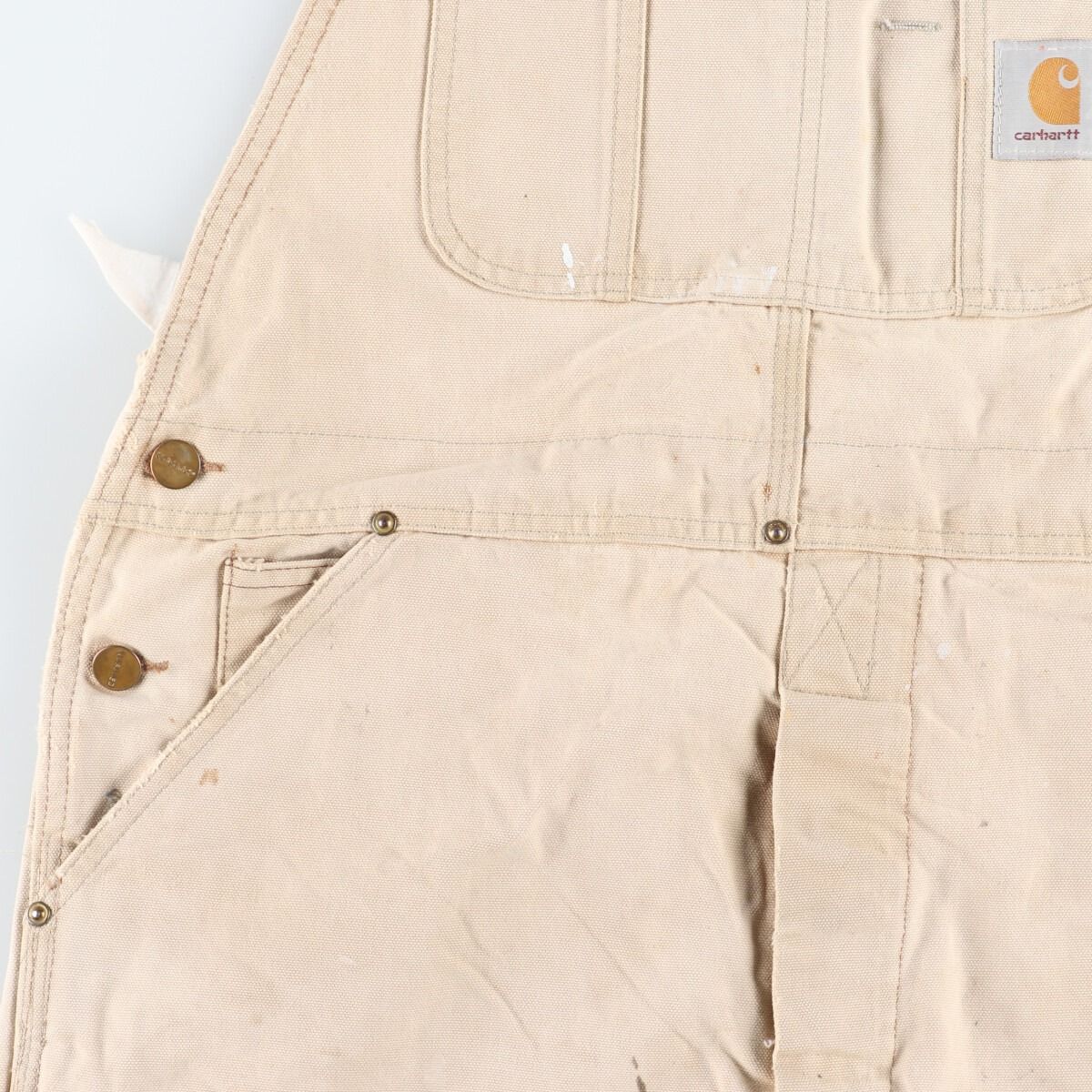 USA製carhartt カーハート ダブルニーオーバーオール ダック地 MADE IN USA Carhartt ダブルニー ダックオーバーオール | 古着